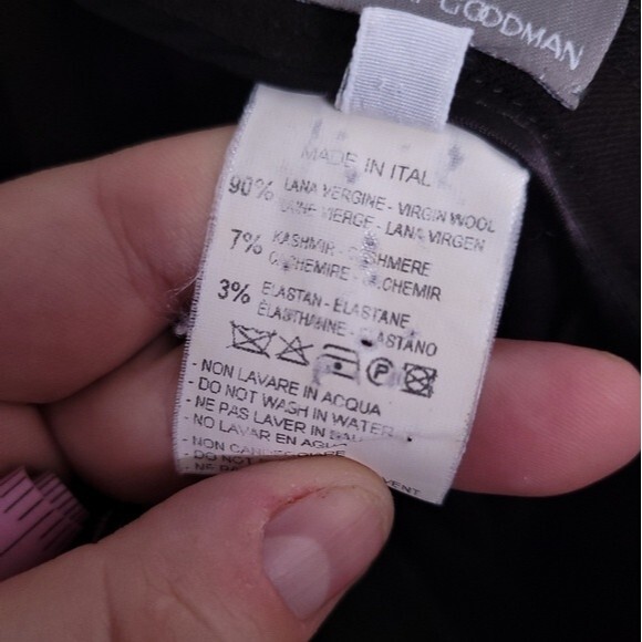 Agnona Designer Slacks Wool Cashmere Wide Flare Leg Brown Dress Pants Retro - Picture 10 of 11